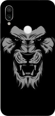 LAMHA Redmi Note 7 Pro Mobile Skin(Ultra Super Black Lion With High Matte Finish.)