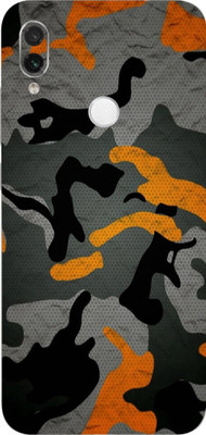 LAMHA Redmi Note 7 Pro Mobile Skin(Ultra Super Camouflage Military Orange With High Matte Finish.)