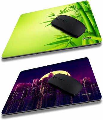 qivee Bamboo Combo (6) Mouse Pad Non-Slip Rubber Base Mouse pad for Laptop & Desktop Non Slip Base Mousepad(Multicolor)
