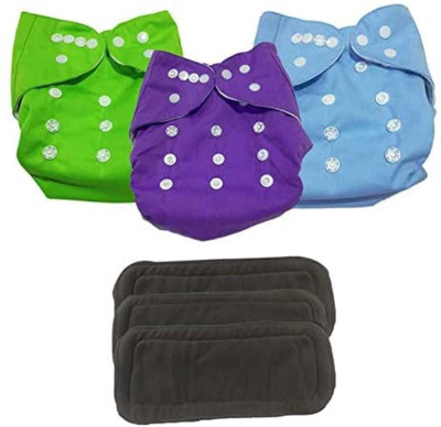 MEEOWMEE Free size Reusable, washable baby cloth diaper/ button diaper , adjustable baby diaper with high quality insert . 0 to 24 months