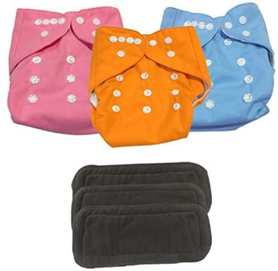 MEEOWMEE Free size Reusable, washable baby cloth diaper/ button diaper , adjustable baby diaper with high quality insert . 0 to 24 months