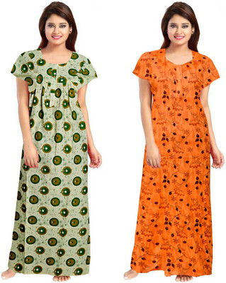 PE Fashion Women Nighty Set(Multicolor)