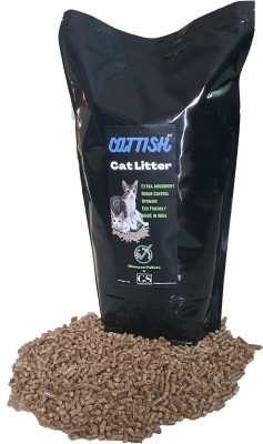 cattish Cat Litter 100% Natural Wood Pellets 5 KG Zipper Bag Pet Litter Tray Refill