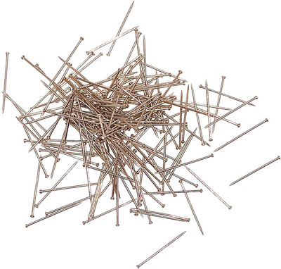 Jyoti Paper Pin - Classic (200 Grams of Size 0.70 x 22mm of, Brass Material in Nickel Finish in a Paper Box)  Pins(Set Of 500, Nickel)