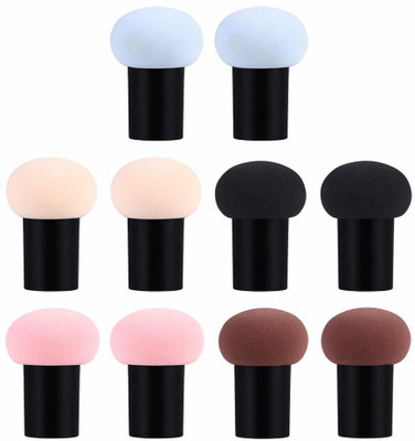 AVTY Powder Puff Cosmetic Sponges Blender 10Pcs Mushroom Makeup Sponge Puff Both Wet and Dry Foundation Sponge Applicator for Creams