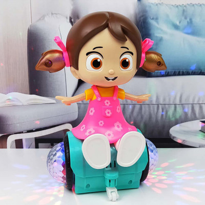 TGNSTORE 360 degree rotating musical dancing girl doll activity play center toy with flashing lights and bump and go action for kids early learning and educational (Plastic,Multi color,Pack of 1)(Multicolor) TGNSTORE 360 degree rotating musical dancing girl doll activity play center toy with flashing lights and bump and go action for kids early learning and educational (Plastic,Multi color,Pack of 1)(Multicolor)