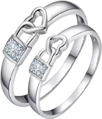 Ruhi Collection Alloy Cubic Zirconia Silver Plated Ring