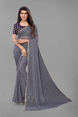 FABMORA Printed Daily Wear Chiffon Saree(Grey)