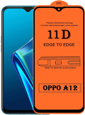 Casesily Edge To Edge Tempered Glass for Oppo A12(Pack of 1)