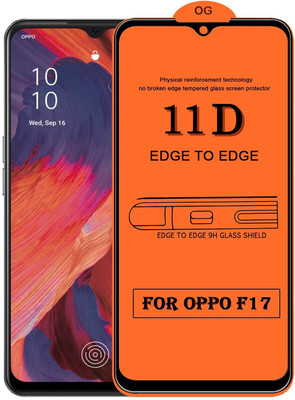 Casesily Edge To Edge Tempered Glass for Oppo F17(Pack of 1)