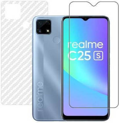 PONDRIK Front and Back Screen Guard for Realme C25s(Pack of 2)
