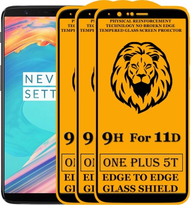 KING COVERS Tempered Glass Guard for OnePlus 5T 11D Glass Screen Protector, [ Tempered Glass with Touch Accurate, Impact Absorb, Auto-Align Technology, Case Friendly ], Pack of 3(Pack of 3)