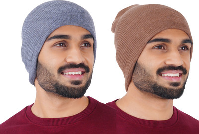 FEEL TRACK Beanie Cap(Pack of 2)