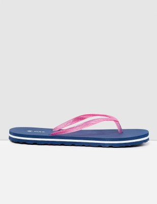 MAX Women Flip Flops(Blue , 4)