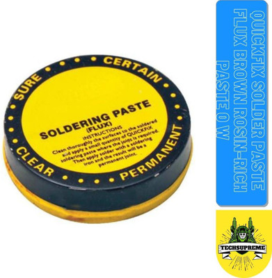 TechSupreme Quickfix Solder Paste Flux brown rosin-rich paste 0 W 1 W Temperature Controlled(Round Tip)