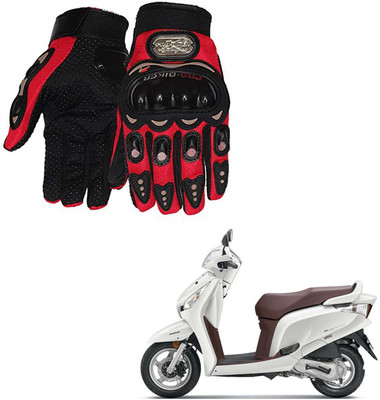 AuTO ADDiCT PRO BIKER GLOVES RED FOR HONDA Aviator Riding Gloves(Red)