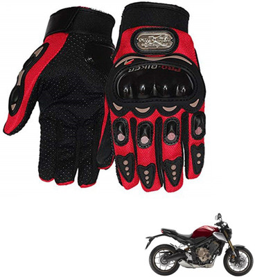AuTO ADDiCT PRO BIKER GLOVES RED FOR HONDA cb650r Riding Gloves(Red)