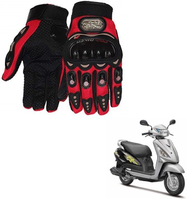 AuTO ADDiCT PRO BIKER GLOVES RED FOR SUZUKI Swish Riding Gloves(Red)