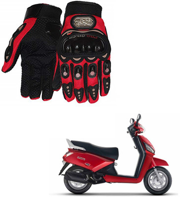 AuTO ADDiCT PRO BIKER GLOVES RED FOR MAHINDRA Gusto Riding Gloves(Red)