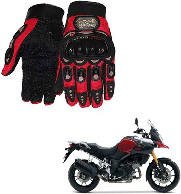 AuTO ADDiCT PRO BIKER GLOVES RED FOR SUZUKI V-strom Riding Gloves(Red)