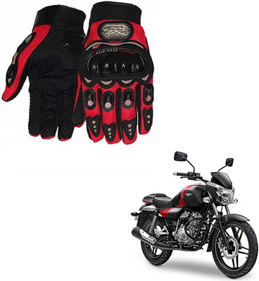 AuTO ADDiCT PRO BIKER GLOVES RED FOR BAJAJ V15 Riding Gloves(Red)