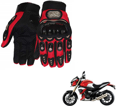 AuTO ADDiCT PRO BIKER GLOVES RED FOR MAHINDRA Mojo Riding Gloves(Red)