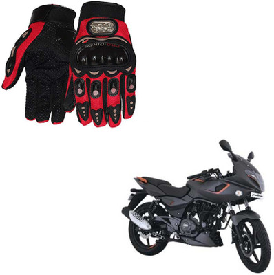 AuTO ADDiCT PRO BIKER GLOVES RED FOR BAJAJ Pulsar 180F Riding Gloves(Red)