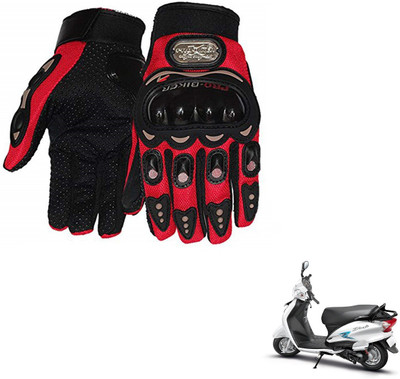 AuTO ADDiCT BIKER GLOVES RED FOR HERO Duet Riding Gloves(Red)
