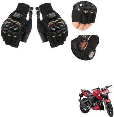 Riybro Half Finger PRO Hand Gloves for Riding Driving Gloves Driving Gloves(Black)