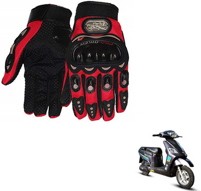 AuTO ADDiCT BIKER GLOVES RED FOR HERO ELECTRIC nyx Riding Gloves(Red)