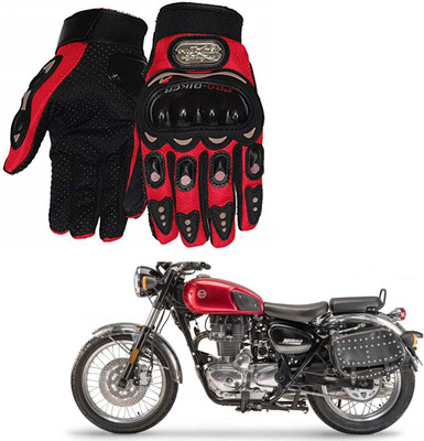 AuTO ADDiCT BIKER GLOVES RED FOR BENELLI Imperiale 400 Riding Gloves(Red)