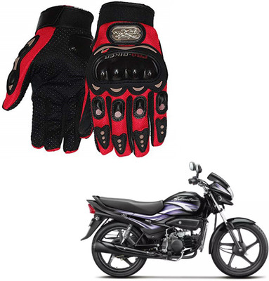 AuTO ADDiCT PRO BIKER GLOVES RED FOR HERO Super Splendor Riding Gloves(Red)