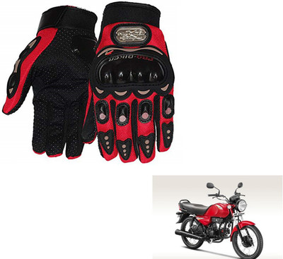 AuTO ADDiCT PRO BIKER GLOVES RED FOR HERO HF Dawn Riding Gloves(Red)
