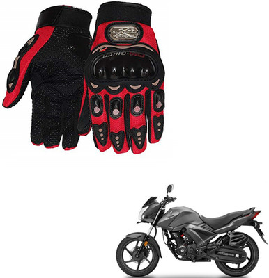 AuTO ADDiCT PRO BIKER GLOVES RED FOR HONDA Unicorn Riding Gloves(Red)