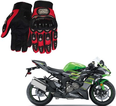 AuTO ADDiCT PRO BIKER GLOVES RED FOR KAWASAKI zx6r Riding Gloves(Red)