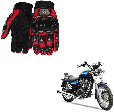 AuTO ADDiCT PRO BIKER GLOVES RED FOR ROYAL ENFIELD Thunderbird 350 Riding Gloves(Red)