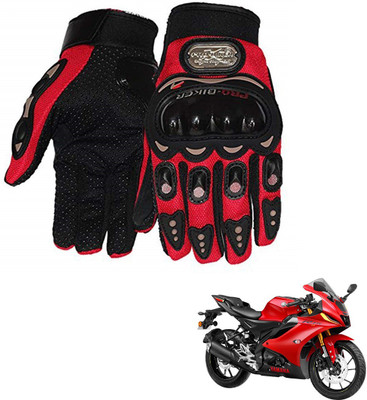 AuTO ADDiCT PRO BIKER GLOVES RED FOR YAMAHA YZF R15 V4 Riding Gloves(Red)