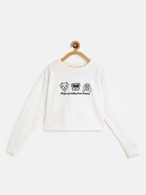 Noh.Voh - SASSAFRAS Kids Full Sleeve Solid, Printed Girls Sweatshirt