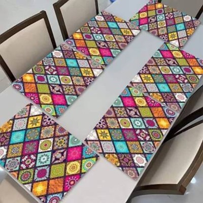 M/S REVAXO Rectangular Pack of 6 Table Placemat(Multicolor, PVC)