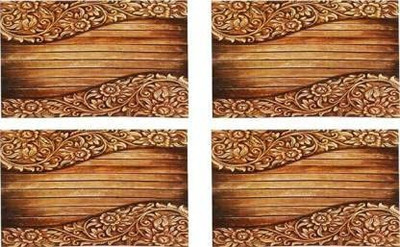 SANRAKSSHAN Rectangular Pack of 6 Table Placemat(Multicolor, Green, PVC)