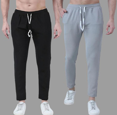 Yourker Solid Men Black, Grey Track Pants