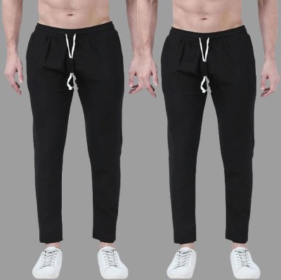 Viara Solid Men Black, Black Track Pants