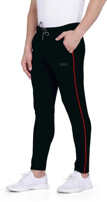 R RIDACHY Solid Men Black, Red Track Pants