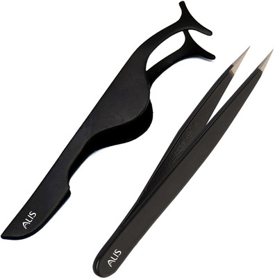alis False Eyelashes Applicator Kit | Fish Tail Clip Tweezers for Lashes Application and Removal | Fake Lash Extension Remover Precision Tool | Eyelash Extension Tweezers Set of 2 Black (Lashes_Tweezer_Black) alis False Eyelashes Applicator Kit | Fish Tail Clip Tweezers for Lashes Application and Removal | Fake Lash Extension Remover Precision Tool | Eyelash Extension Tweezers Set of 2 Black (Lashes_Tweezer_Black)