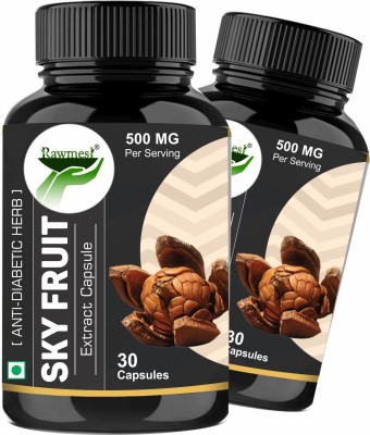 Rawmest Sky Fruit Capsule| Natural Way Of Controlling Sugar Levels in the Blood 500 mg(2 x 30 Capsules)
