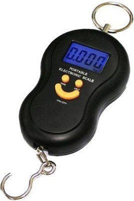 Kelo Hanging Weight Machine- 50Kg Portable Electronic Digital LCD Pocket Weighing Hanging Scale For Travel Luggage Weighing Scale | Fishing Portable Weight Scale Taraju Tarazu Kata L/28/KKA Luggage Weighing Scale(Black)