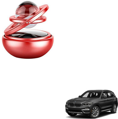 SEMAPHORE Sweet Odour Diffuser Solar Car Aromatherapy Essential Oil Diffuser, 360°Double Ring Crystal Rotating Design(Red) Compatible with BMW X3(1 Units)