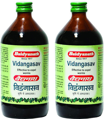 Baidyanath Vidangasava - Effective to Expel Worms, 450 ml -(Pack of 2, 900 ml)