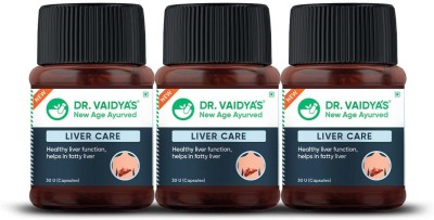 Dr. Vaidya's Liver Care Capsules - For Daily Liver Detox & Helps with Fatty Liver | Ayurvedic(Pack of 3)