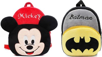 DTSM Collection micky and minny Bag Soft Material School Bag For Kids Plush Backpack Cartoon Toy | Children's Gifts Boy/Girl/Baby/ Decor School Bag For Kids(Age 2 to 6 Year) and Suitable For Nursery,UKG,NKG Student High Quality School Bag School Bag Plush Bag (Multicolor, 12 L) Plush Bag(Multicolor,